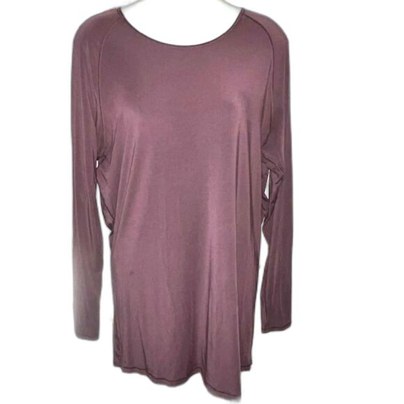 LULULEMON "CINCH ARCTIC" PLUM DEEP STRETCH LONG SLEEVE TOP SIZE 12 - Picture 3 of 12